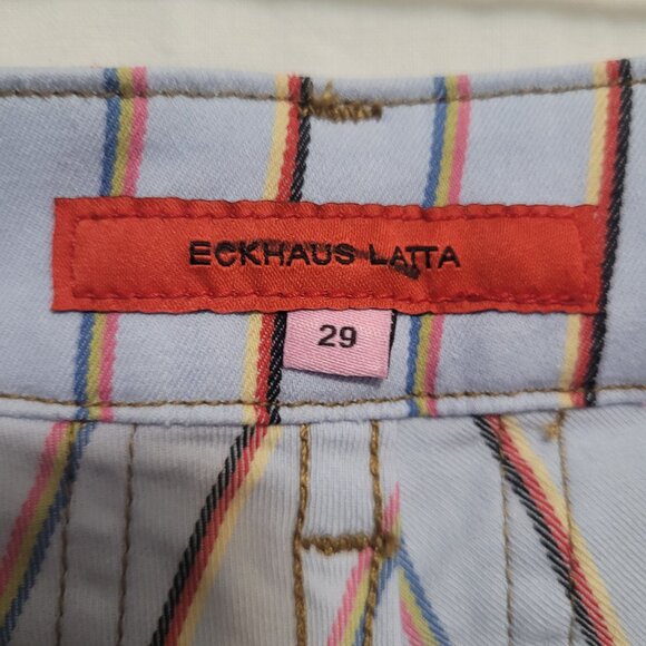 Eckhaus Latta Blue Striped Pants Size 29 - Picture 7 of 9